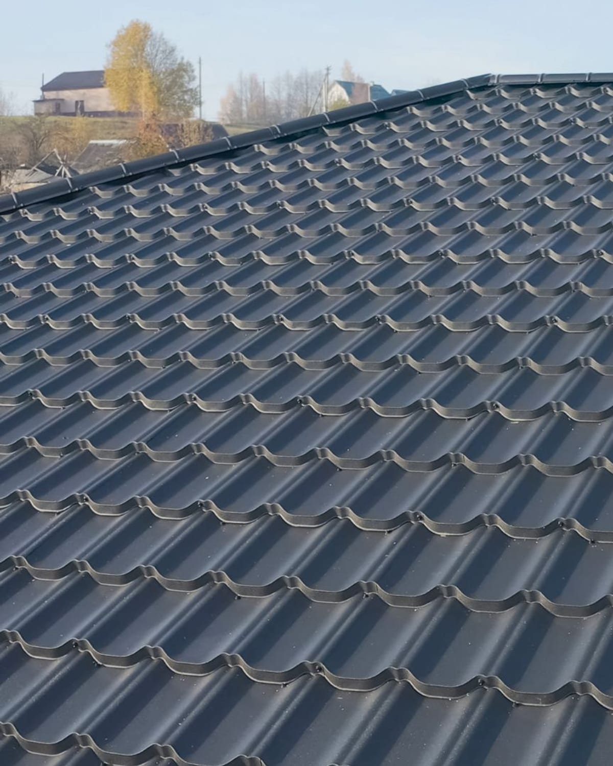 Metal roof panels and ridge detail on a coastal South Carolina property