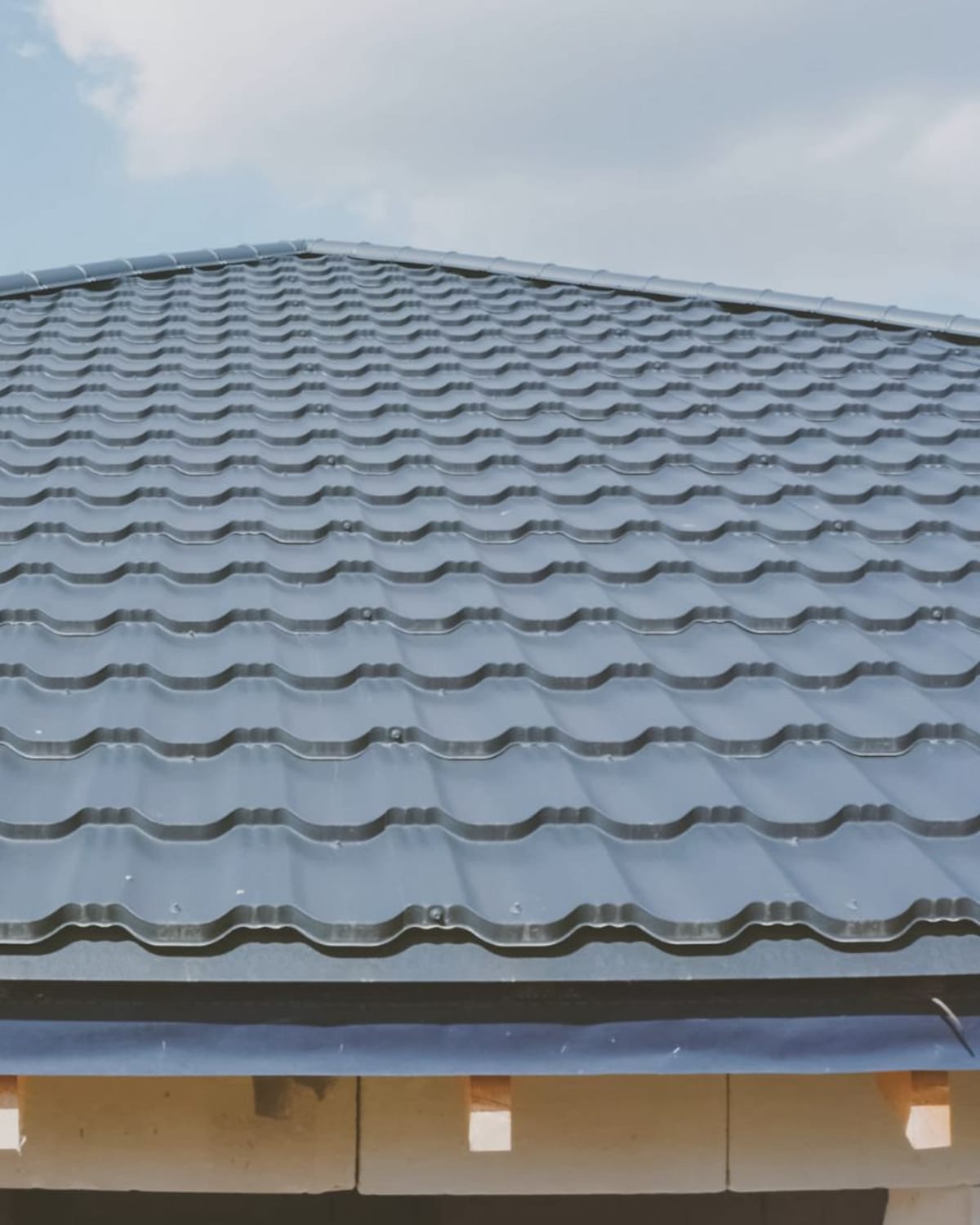 New roof going on a house under construction in coastal South Carolina
